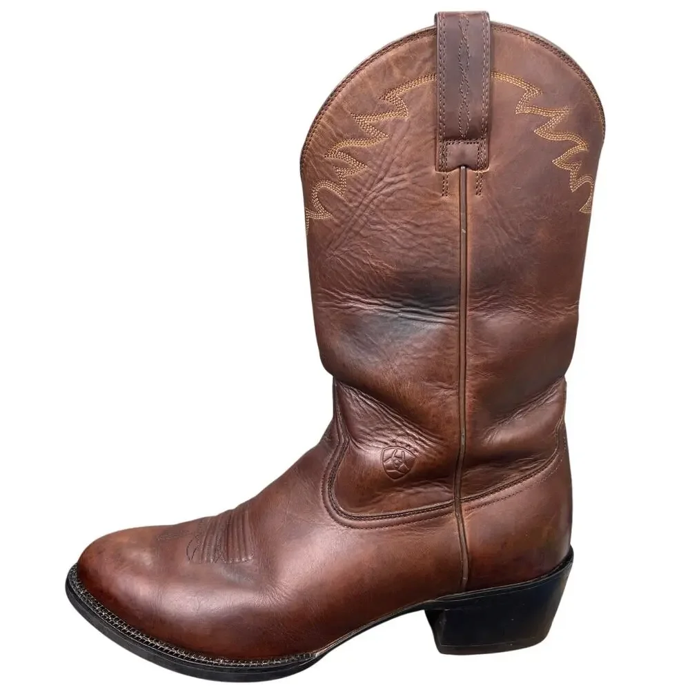 Ariat Men’s Heritage Brown Leather Western Cowboy Boots Size US 13 D